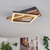 Ellekilde Plafoniera LED Marrone, Aspetto del legno, Nero, 1-Luce