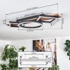 Cascada Plafoniera LED Marrone, Aspetto del legno, Nero, 1-Luce