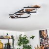 Cascada Plafoniera LED Marrone, Aspetto del legno, Nero, 1-Luce