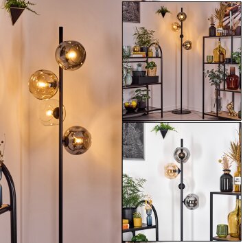 Ripoll Lampada da terra Ambrato, Chiaro, Grigio fumo, 4-Luci