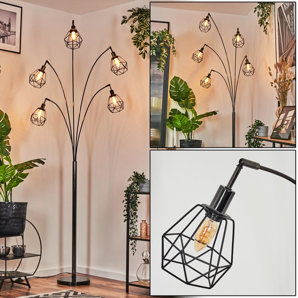 Yaak Lampada da terra Cromo, Nero, 5-Luci main product photo