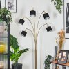 Bassagoda Lampada da terra Ottone, Nero, 5-Luci