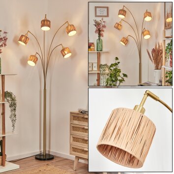 Granja Lampada da terra Ottone, Nero, 5-Luci