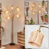Cavaca Lampada da terra Ottone, Nero, 5-Luci