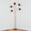 Cando Lampada da terra Ottone, Nero, 5-Luci