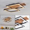 Narangera Plafoniera LED Marrone, Aspetto del legno, Nero, 1-Luce