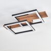 Narangera Plafoniera LED Marrone, Aspetto del legno, Nero, 1-Luce