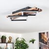 Ellekilde Plafoniera LED Marrone, Aspetto del legno, Nero, 2-Luci