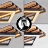 Ellekilde Plafoniera LED Marrone, Aspetto del legno, Nero, 2-Luci