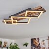 Ellekilde Plafoniera LED Marrone, Aspetto del legno, Nero, 2-Luci