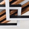 Ellekilde Plafoniera LED Marrone, Aspetto del legno, Nero, 2-Luci