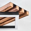 Ellekilde Plafoniera LED Marrone, Aspetto del legno, Nero, 1-Luce