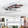Ellekilde Plafoniera LED Marrone, Aspetto del legno, Nero, 1-Luce
