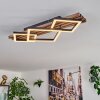 Ellekilde Plafoniera LED Marrone, Aspetto del legno, Nero, 1-Luce