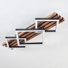 Ellekilde Plafoniera LED Marrone, Aspetto del legno, Nero, 1-Luce
