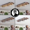 Ellekilde Plafoniera LED Marrone, Aspetto del legno, Nero, 2-Luci
