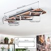 Ellekilde Plafoniera LED Marrone, Aspetto del legno, Nero, 2-Luci
