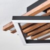 Ellekilde Plafoniera LED Marrone, Aspetto del legno, Nero, 2-Luci