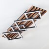 Ellekilde Plafoniera LED Marrone, Aspetto del legno, Nero, 2-Luci