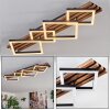 Ellekilde Plafoniera LED Marrone, Aspetto del legno, Nero, 1-Luce