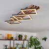 Ellekilde Plafoniera LED Marrone, Aspetto del legno, Nero, 1-Luce