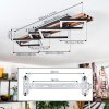 Ellekilde Plafoniera LED Marrone, Aspetto del legno, Nero, 1-Luce