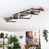 Ellekilde Plafoniera LED Marrone, Aspetto del legno, Nero, 1-Luce