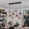 Gastor Lampadario a sospensione, Lampada a sfera, Lampada a sospensione Ambrato, Chiaro, Grigio fumo, 8-Luci