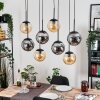 Gastor Lampadario a sospensione, Lampada a sfera, Lampada a sospensione Ambrato, Grigio fumo, 8-Luci