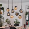 Gastor Lampadario a sospensione, Lampada a sfera, Lampada a sospensione Ambrato, Grigio fumo, 8-Luci