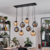 Gastor Lampadario a sospensione, Lampada a sfera, Lampada a sospensione Ambrato, Grigio fumo, 8-Luci