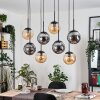 Gastor Lampadario a sospensione, Lampada a sfera, Lampada a sospensione Ambrato, Grigio fumo, 8-Luci