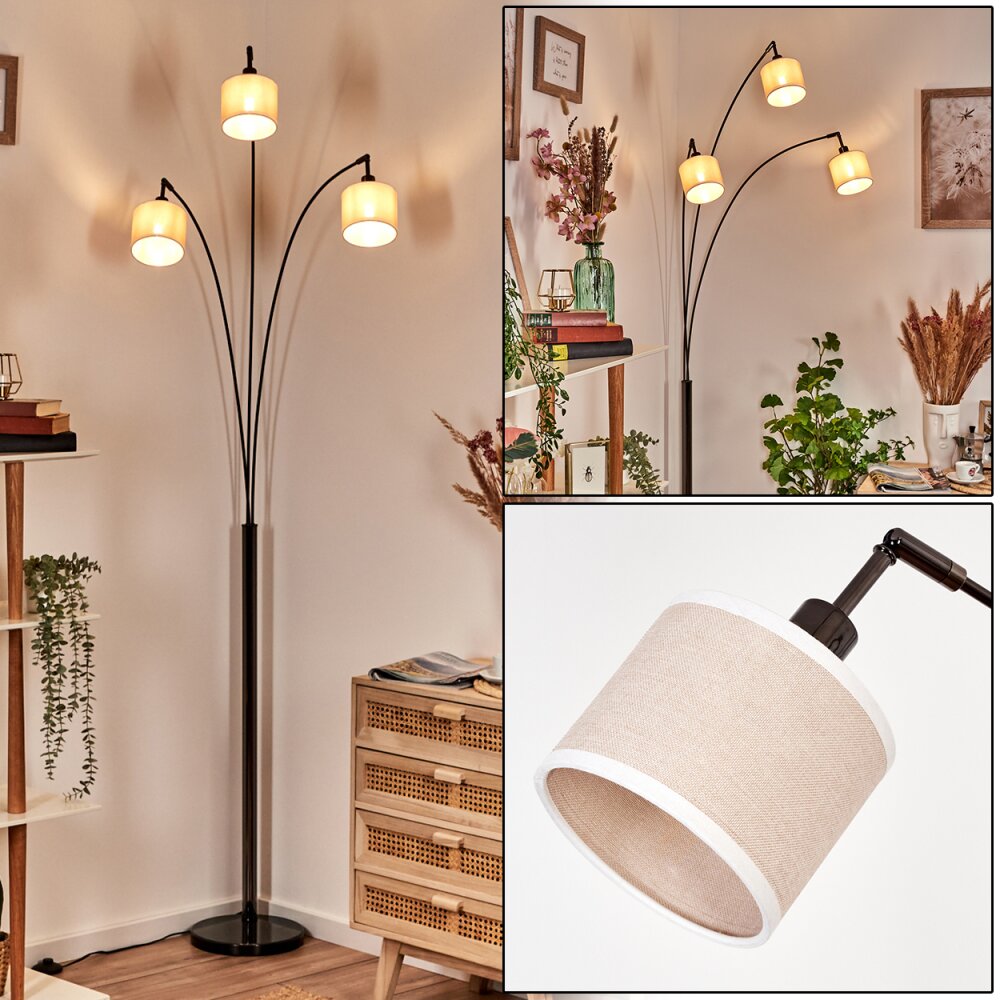 Bassagoda Lampada da terra Cromo, Nero, 3-Luci main product photo
