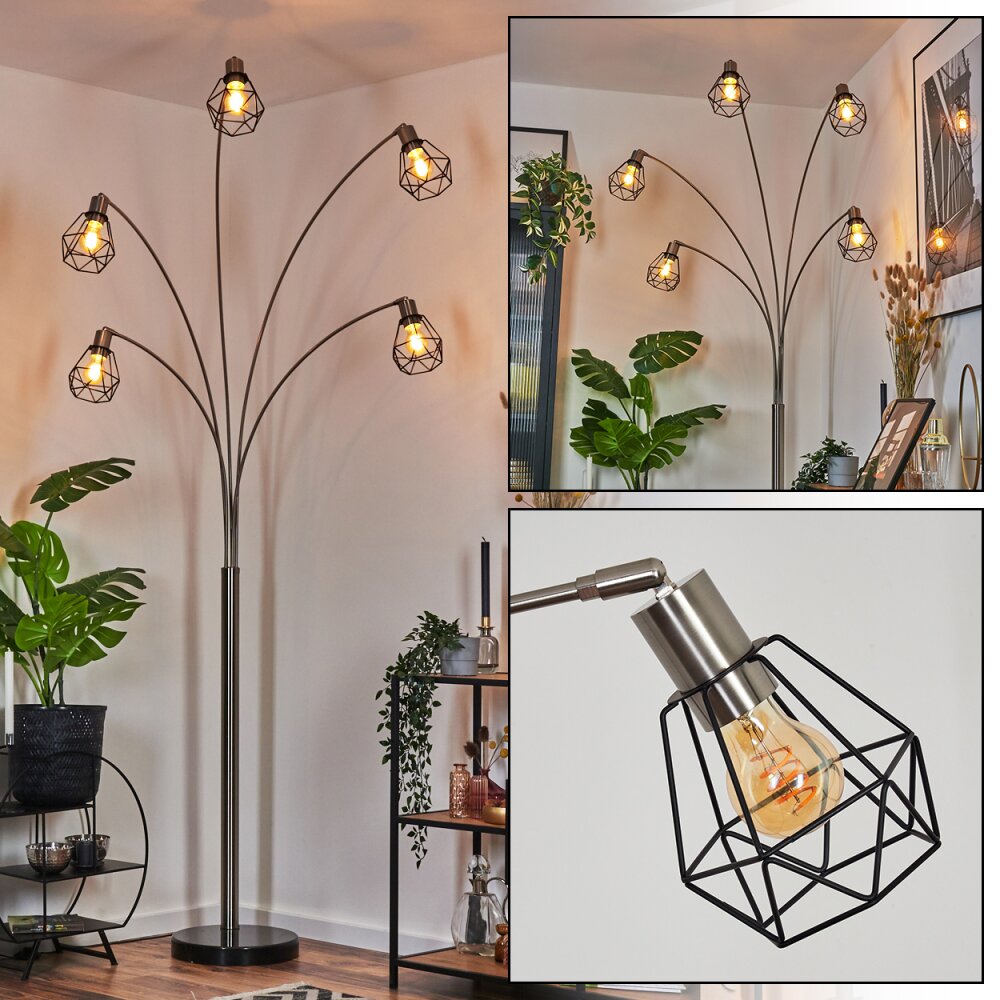 Yaak Lampada da terra Nichel opaco, Nero, 5-Luci main product photo
