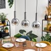 Tador Lampadario a sospensione, Lampada a sfera, Lampada a sospensione Nero, 3-Luci