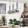 Tador Lampadario a sospensione, Lampada a sfera, Lampada a sospensione Nero, 3-Luci