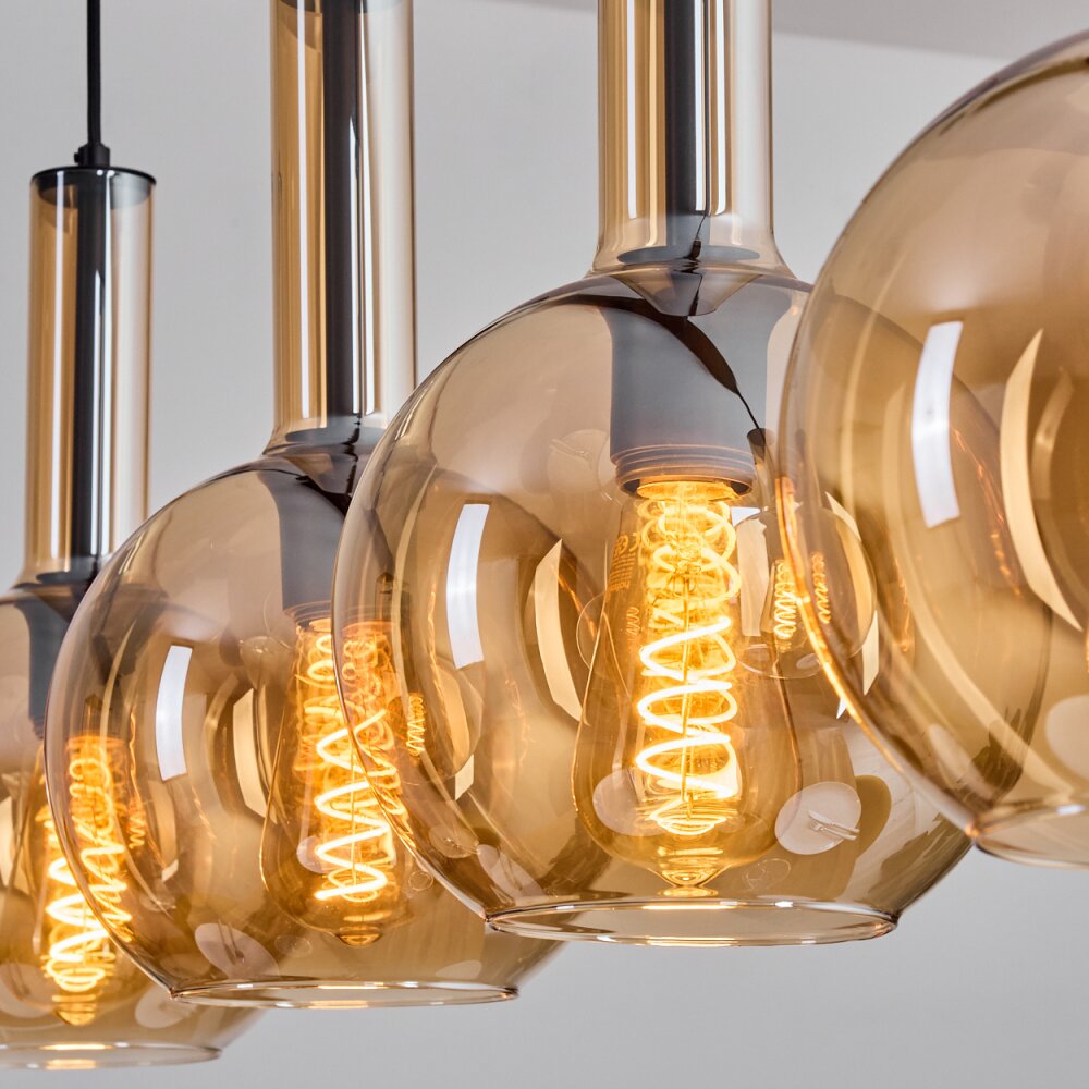 Tador Lampadario a sospensione, Lampada a sfera, Lampada a sospensione Nero, 4-Luci