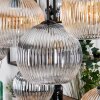 Koyoto Lampadario a sospensione, Lampada a sfera, Lampada a sospensione Écru, Nero, 8-Luci