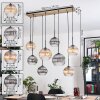 Koyoto Lampadario a sospensione, Lampada a sfera, Lampada a sospensione Écru, Nero, 8-Luci
