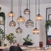 Koyoto Lampadario a sospensione, Lampada a sfera, Lampada a sospensione Écru, Nero, 8-Luci
