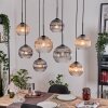 Koyoto Lampadario a sospensione, Lampada a sfera, Lampada a sospensione Écru, Nero, 8-Luci