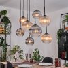 Koyoto Lampadario a sospensione, Lampada a sfera, Lampada a sospensione Écru, Nero, 8-Luci