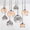 Koyoto Lampadario a sospensione, Lampada a sfera, Lampada a sospensione Écru, Nero, 8-Luci