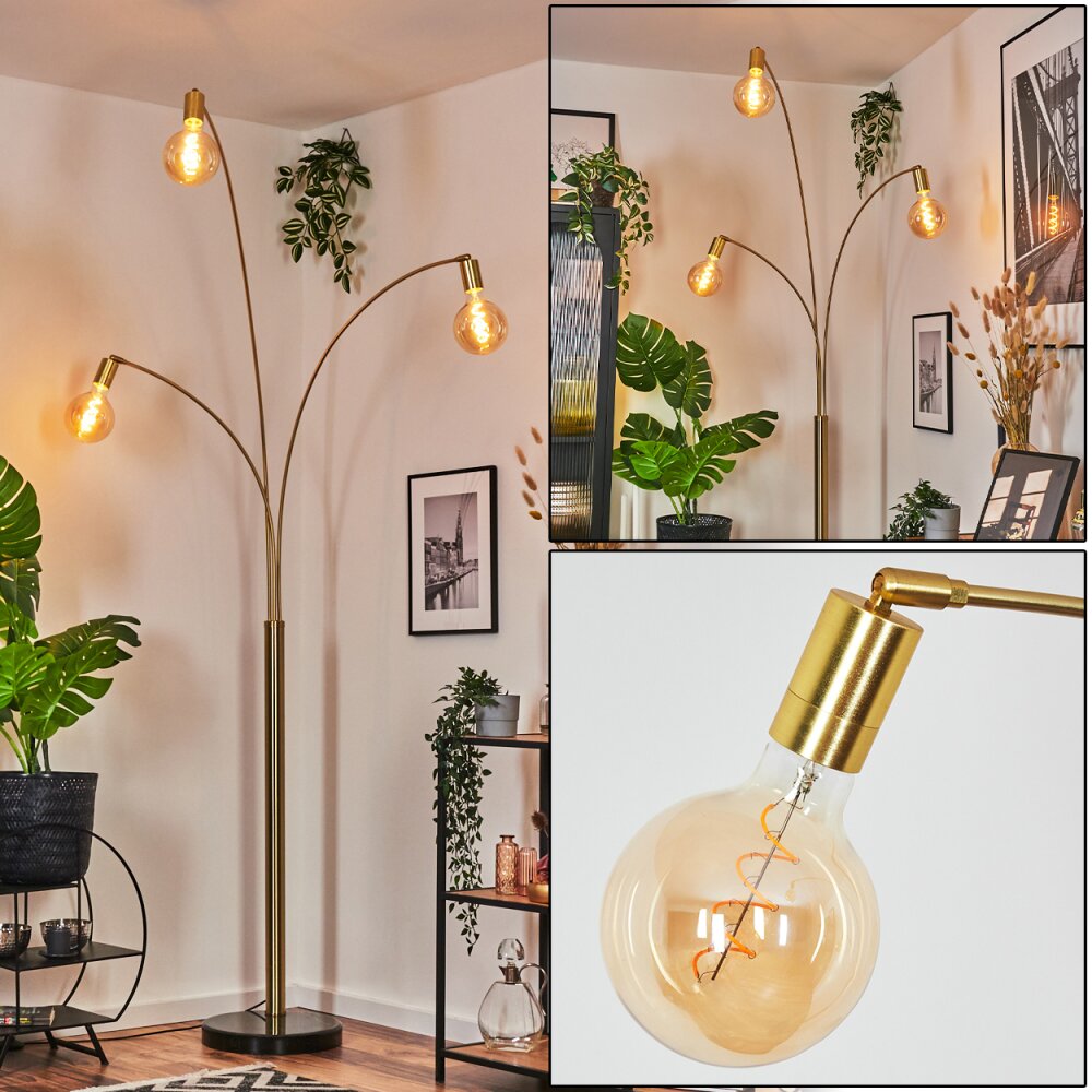 Codecreo Lampada da terra Ottone, Nero, 3-Luci main product photo