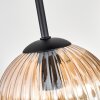 Koyoto Plafoniera, Lampada a sfera 57 cm Ambrato, Chiaro, Grigio fumo, 9-Luci