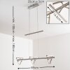 Windsor Lampada a sospensione LED Cromo, Nichel opaco, 9-Luci