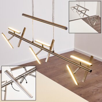 Windsor Lampada a sospensione LED Cromo, Nichel opaco, 9-Luci