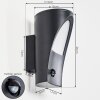 Aria Applique da esterno Antracite, 1-Luce, Sensori di movimento