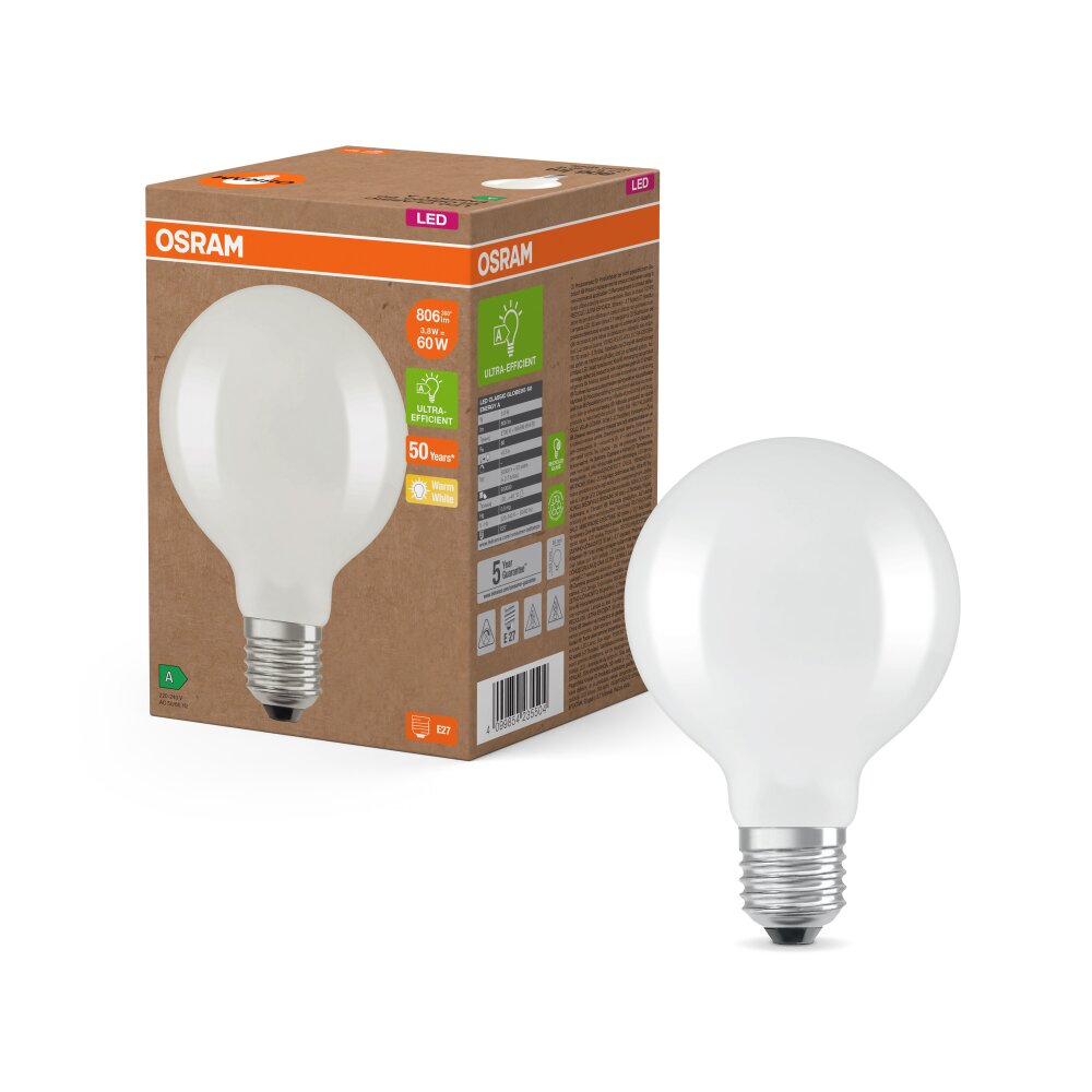 OSRAM LED E27 4 Watt 3000 Kelvin 840 Lumen main product photo
