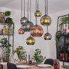 Koyoto Lampadario a sospensione, Lampada a sfera, Lampada a sospensione Écru, Nero, 8-Luci